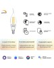 GAUSS Умная лампа Smart Home E14 белая 4.5Вт 495lm Wi-Fi (1шт) [1260112]