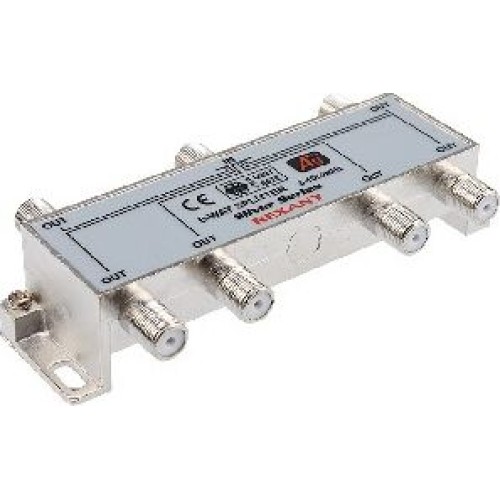 Делитель REXANT (05-6104) ДЕЛИТЕЛЬ ТВ КРАБ X 6 + 7ШТ. F BOX 5-1000 МГЦ SILVER