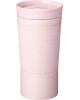 Термокружка AGNESS 709-093 ТЮДОР с конопкой-стоппером (розовый) 380мл