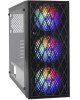 EXEGATE EX292859RUS Корпус Miditower EVO-8243 (ATX, без БП, 2*USB+1*USB3.0, черный, 3 вент. с RGB подсветкой, боковая панель - закаленное стекло)