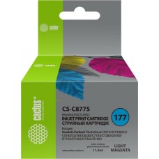 CACTUS Картридж струйный CS-C8775 №177 светло-пурпурный (11.4мл) для HP PS 3213/3313/8253/C5183/C6183/C6283/C7183/C7283/C8183/D7163/D7263/D7363/D7463