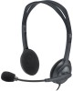 LOGITECH Гарнитура H111, для контактных центров, накладные, проводные, серый [981-000593]