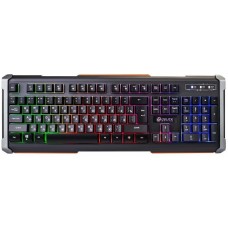 OKLICK Клавиатура Оклик 717G BLACK DEATH черный/оранжевый USB Multimedia for gamer LED (476395)