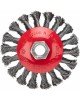 Щетка коническая KRANZ (KR-91-1201) Щетка коническая для УШМ, крученая стальная проволока, 100мм, М14