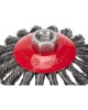 Щетка коническая KRANZ (KR-91-1201) Щетка коническая для УШМ, крученая стальная проволока, 100мм, М14