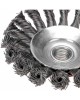 Щетка коническая KRANZ (KR-91-1201) Щетка коническая для УШМ, крученая стальная проволока, 100мм, М14