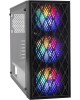 EXEGATE EX292859RUS Корпус Miditower EVO-8243 (ATX, без БП, 2*USB+1*USB3.0, черный, 3 вент. с RGB подсветкой, боковая панель - закаленное стекло)