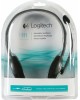 LOGITECH Гарнитура H111, для контактных центров, накладные, проводные, серый [981-000593]