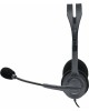 LOGITECH Гарнитура H111, для контактных центров, накладные, проводные, серый [981-000593]