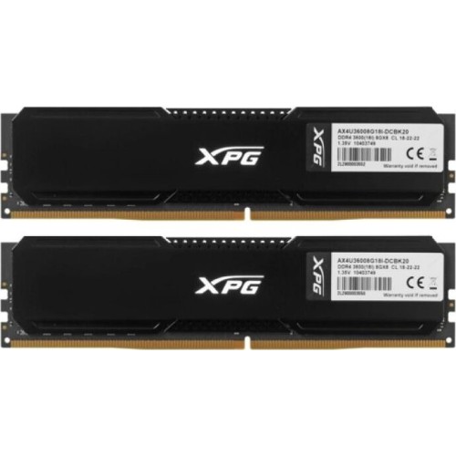 ADATA Модуль памяти DIMM DDR4-3600 16GB (8GBx2) AX4U36008G18I-DCBK20 A-DATA ADATA Модуль памяти DIMM DDR4-3600 16GB (8GBx2) AX4U36008G18I-DCBK20 A-DATA
