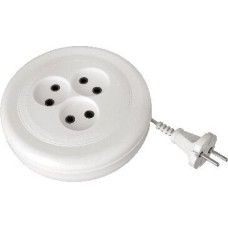 Электро удлинитель VOLSTEN (12432) SR 3x3-R э/удл рулетка, 3м, белый