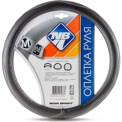 Оплетка на руль NOVA BRIGHT (М) экокожа, 