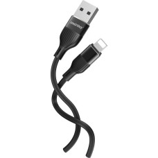 Кабель SMARTBUY (iK-512-S72b) S72 Lightning черный, 2.4 А,сил., 1 м
