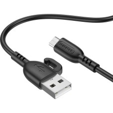 Кабель BOROFONE (6974443389906) BX91 USB 2.4A microUSB 1 m черный