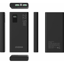 DIGMA Мобильный аккумулятор DGPF10A 10000mAh QC3.0/PD3.0 22.5W 3A 2xUSB-A/USB-C черный (DGPF10A22PBK)