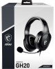 MSI Наушники с микрофоном Immerse GH20 черный 1.5м накладные оголовье (S37-2101060-SV1)