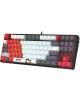 A4TECH Клавиатура Bloody WS87, USB, Bluetooth/Радиоканал, серый + красный