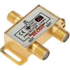 Делитель REXANT (05-6101-1) ДЕЛИТЕЛЬ ТВ КРАБ X 2 + 3ШТ. F BOX 5-1000 МГЦ GOLD
