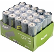 BURO AA Батарейка Alkaline LR6, 20 шт. 2900мAч