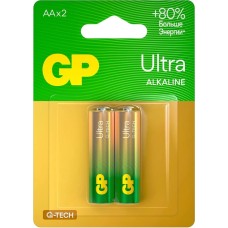 GP Батарея Ultra Alkaline 15AUA21-2CRSBC2 AA (2шт)