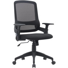 Кресло компьютерное CACTUS Кресло CS-MC313-BK, на колесиках, сетка/ткань, черный