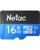NETAC Карта памяти microSDHC UHS-I U1 P500 16 ГБ, 80 МБ/с, Class 10, NT02P500STN-016G-R, 1 шт., переходник SD