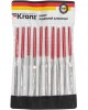Надфиль KRANZ (KR-12-4115) Набор надфилей алмазных 140х70х3мм, 10 шт.