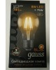 GAUSS Лампа филам. 8Вт цок.:E27 шар 220B 2700K св.свеч.бел.теп. A60 (упак.:10шт) (102802108)