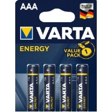 Элементы питания VARTA LR03 AAA BL4 ENERGY ALKALINE 1.5V (4103) (4103213414)