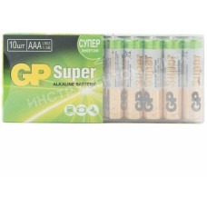 GP AAA Батарейка Super Alkaline 24AA21-2CRSWC10, 10 шт