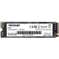 PATRIOT SSD накопитель P310 P310P960GM28 960ГБ, M.2 2280, PCIe 3.0 x4, NVMe, M.2