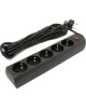 Фильтр сетевой DEFENDER (99486) ES сет.фильтр 5роз - 5м - (пакет) черный