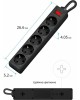 Фильтр сетевой DEFENDER (99486) ES сет.фильтр 5роз - 5м - (пакет) черный