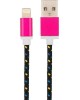 Дата-кабель REXANT (18-4245) USB-Lightning кабель /nylon/black-blue-yellow/1m/REXANT