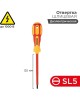 Отвертка REXANT (12-4713) Отвертка шлицевая диэлектрическая SL5х125мм, до 1000В, двухкомпонентная рукоятка