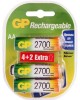 GP AA Аккумуляторная батарейка 2700AAHC4/2, 6 шт. 2700мAч