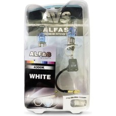 AVS Газонаполненные лампы ALFAS Maximum Intensity 4300K H3 12V 85W, комплект 2+2 (W5W) шт