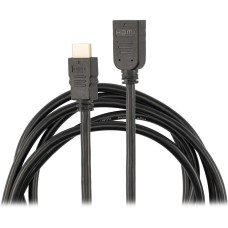 кабель BURO Кабель-удлинитель аудио-видео HDMI (m)/HDMI (f) 3м. позолоч.конт. черный (BU-HDMI2.0-EXTND-3M)