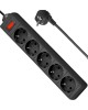 Фильтр сетевой DEFENDER (99485) ES сет.фильтр 5роз - 3м - (пакет) черный