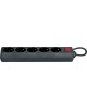 Фильтр сетевой DEFENDER (99485) ES сет.фильтр 5роз - 3м - (пакет) черный