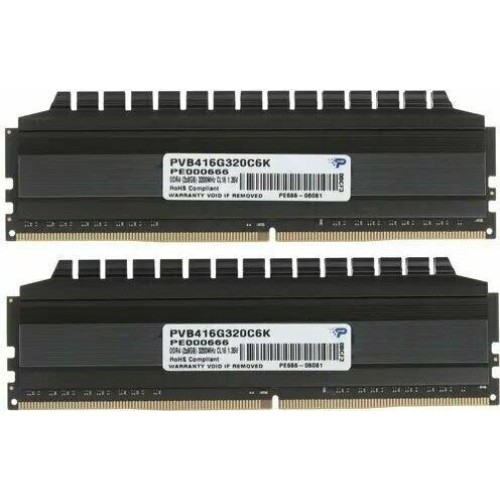 Модуль памяти PATRIOT Viper 4 Blackout PVB416G320C6K DDR4 - 2x 8ГБ 3200, DIMM, Ret Модуль памяти PATRIOT Viper 4 Blackout PVB416G320C6K DDR4 - 2x 8ГБ 3200, DIMM, Ret