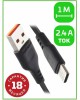 кабель GOPOWER (00-00018566) Кабель GP01T USB (m)-Type-C (m) 1.0м 2.4A черный