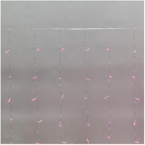 Гирлянда NEON-NIGHT (235-097) ДОЖДЬ 3х2 м, прозрачный ПВХ, 240 LED, розовый, IP20, с контроллером, не соединяется Гирлянда NEON-NIGHT (235-097) ДОЖДЬ 3х2 м, прозрачный ПВХ, 240 LED, розовый, IP20, с контроллером, не соединяется
