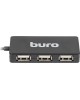 BURO Разветвитель USB 2.0 BU-HUB4-U2.0-Slim 4порт. черный