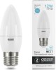 GAUSS Упаковка ламп LED E27, свеча, 12Вт, 30222, 10 шт