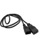 LANMASTER Шнур питания LAN-PP19/14-1.0-BK проводник.:3x0.75мм2 1м 220В 10А черный