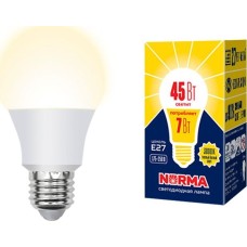 ЭЛЕКТРИКА VOLPE (UL-00005619) LED-A60-7W/3000K/E27/FR/NR картон