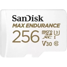 SANDISK Карта памяти microSDXC UHS-I U3 Max Endurance 256 ГБ, 100 МБ/с, Class 10, SDSQQVR-256G-GN6IA, 1 шт., переходник SD