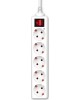 BURO Сетевой удлинитель BU-PS5.1/W 1.5м (5 розеток) белый (пакет ПЭ)
