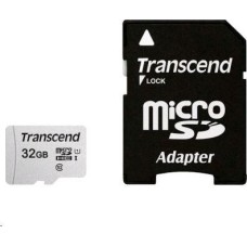 Карта памяти TRANSCEND (TS32GUSD300S-A) 32GB MICROCDHC UHS-I U1 Class 10 переходник SD